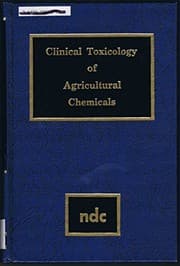 Tapa de Clinical toxicology of agricultural chemicals