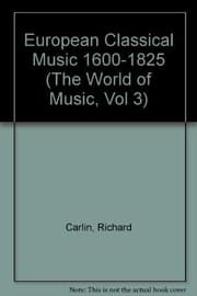 Tapa de European classical music 1600-1825