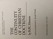 Tapa de The continuity of Christian doctrine