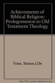 Tapa de The achievements of biblical religion