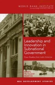 Tapa de Leadership and innovation in subnational government