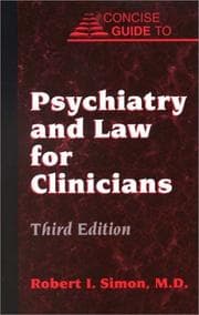 Tapa de Concise guide to psychiatry and law for clinicians