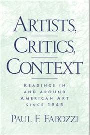 Tapa de Artists, Critics, Context