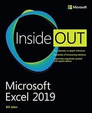 Tapa de Microsoft Excel 2019 Inside Out