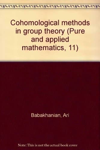 Tapa de Cohomological methods in group theory