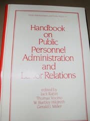 Tapa de Handbook on public personnel administration and labor relations