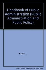 Tapa de Handbook of public administration