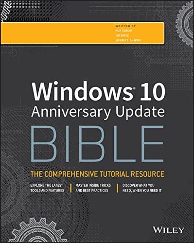 Tapa de Windows 10 Anniversary Update Bible