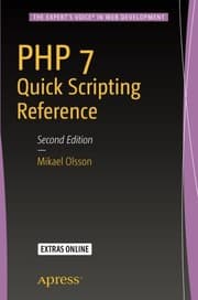 Tapa de PHP 7 Quick Scripting Reference