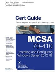 Tapa de MCSA 70-410 Cert Guide R2: Installing and Configuring Windows Server 2012 (Cert Guides)