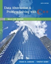 Tapa de Data Abstraction & Problem Solving with C++: Walls and Mirrors (6th Edition)