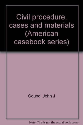 Tapa de Civil procedure, cases and materials