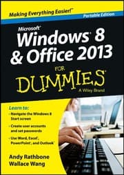 Tapa de Windows 8 and Office 2013 For Dummies