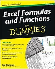 Tapa de Excel Formulas and Functions For Dummies