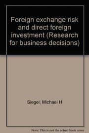 Tapa de Foreign exchange risk and direct foreign investment