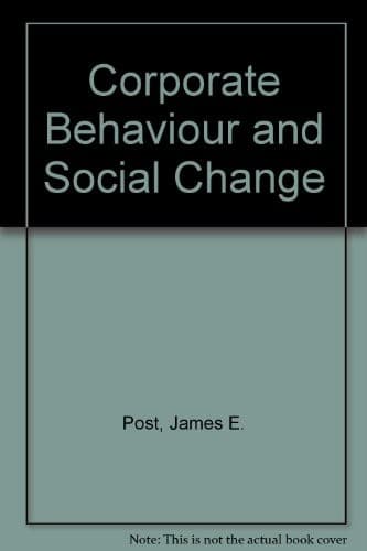 Tapa de Corporate behavior and social change