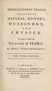 Tapa de Miscellaneous tracts relating to natural history, husbandry, and physick. To which is added the Calendar of Flora