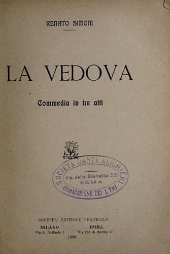 Tapa de La vedova