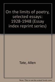 Tapa de On the limits of poetry, selected essays: 1928-1948