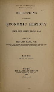 Tapa de Selections illustrating economic history since the Seven Years' War