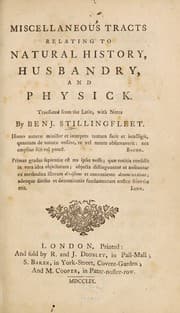 Tapa de Miscellaneous tracts relating to natural history, husbandry, and physick