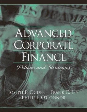 Tapa de Advanced corporate finance