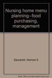 Tapa de Nursing home menu planning--food purchasing, management