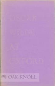 Tapa de Oscar Wilde at Oxford