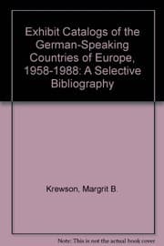 Tapa de Exhibit catalogs of the German-speaking countries of Europe, 1958-1988