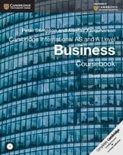 Tapa de Cambridge International AS and A Level Business Coursebook with CD-ROM (Cambridge International Examinations)