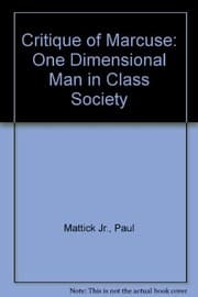 Tapa de Critique of Marcuse