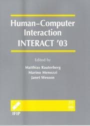 Tapa de Human-computer interaction, INTERACT '03