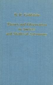 Tapa de Theory and observation in ancient and medieval astronomy