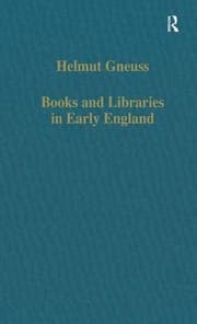 Tapa de Books and libraries in early England