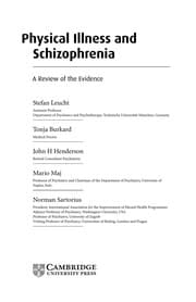 Tapa de Physical illness and schizophrenia