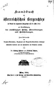 Tapa de Handbuch des österreichischen Bergrechtes, auf Grund des Allgemeinen ...