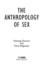 Tapa de The anthropology of sex