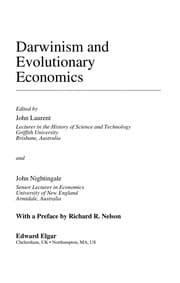 Tapa de Darwinism and evolutionary economics
