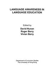 Tapa de Language awareness in language education