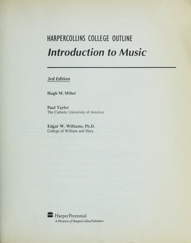 Tapa de Introduction to music