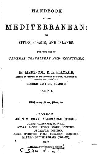 Tapa de Handbook to the Mediterranean