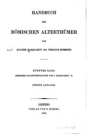 Tapa de Handbuch der römischen Alterthümer
