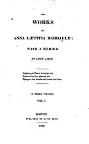 Tapa de The Works of Anna Lætitia Barbauld: With a Memoir