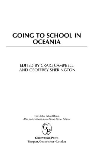 Tapa de Going to school in Oceania