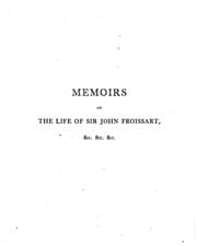 Tapa de Memoirs of The Life of Sir John Froissart