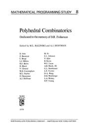 Tapa de Polyhedral combinatorics