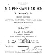 Tapa de In a Persian Garden: A Song-cycle for Four Solo Voices (soprano, Contralto ...