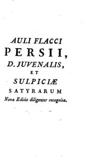 Tapa de Auli Flacci Persii, D. Juvenalis, et Sulpiciæ satyrarum