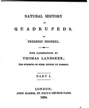 Tapa de Natural History of Quadrupeds