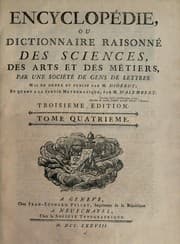 Tapa de Encyclopédie, ou Dictionnaire raisonné des sciences, des arts et des métiers